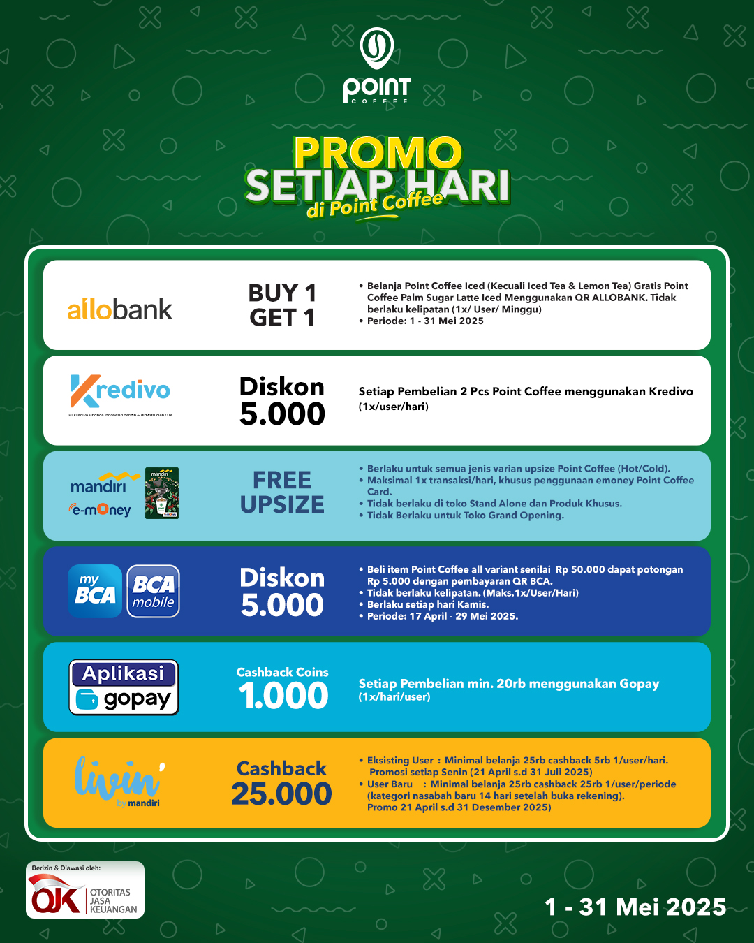 Promo Setiap Hari di Point Coffee!